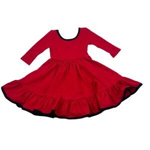 Girlhood by Little Stocking Co. Red Twirl Dress